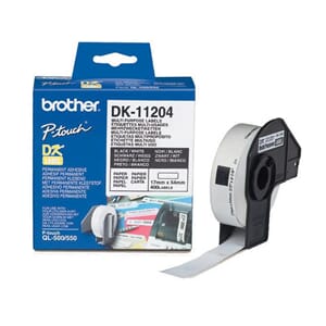 ETIKETT BROTHER DK-11204 17X54MM PAPIR HVIT (400)