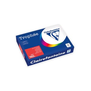 KOPIPAPIR A4 160G KORALLRØD TROPHEE (250)