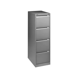 HENGEMAPPESKAP BISLEY 4 SKUFFER A4 SØLV