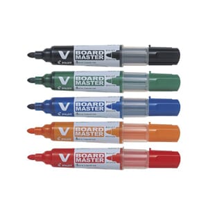WHITEBOARDPEN SETT 5 STK WBMA-VBM-M BULLIT BEGREEN PILOT