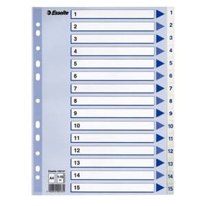 REGISTER 1-15 A4 ESSELTE