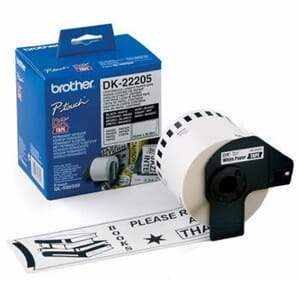 ETIKETT BROTHER 62MMX30,48M HVIT DK22205