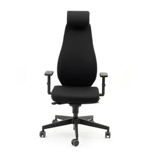 KONTORSTOL FLOW M/NAKKES.ARMLENER STOF SEMBRE MELANGE SORT