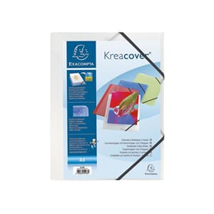 STRIKKMAPPE A4 PP 3 KLAFFER OG LOMME TIL FRAMSIDE HVIT