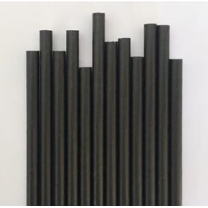 SUGERØR PAPIR 6MM SVART UNIK (250)