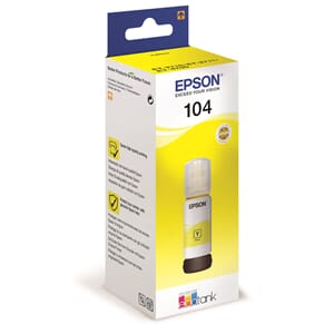 BLEKK EPSON 104 YELLOW 65ML ECO TANK