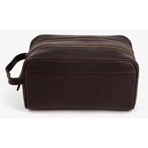 TOALETTVESKE MEDIUM 2ROM SKINN BRUN HOUSE OF SAJACO