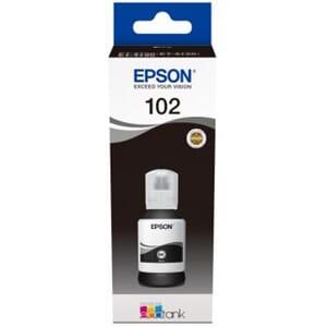 BLEKK EPSON 102 SORT 127ML