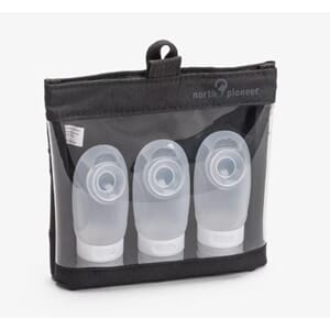 TOALETTMAPPE LITEN MED SILIKONFLASKER