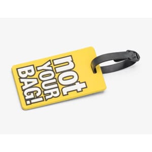 KOFFERT TAG NOT YOUR BAG GUL