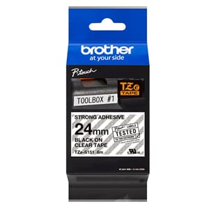 TAPE P-TOUCH 24MMX8M SORT PÅ KLAR