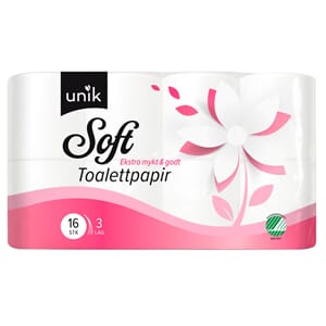 TOALETTPAPIR UNIK SOFT 16 RL