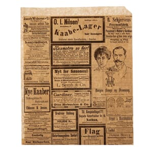 HAMBURGERLOMME 17X19CM BRUN AVISTRYKK (1000 STK)