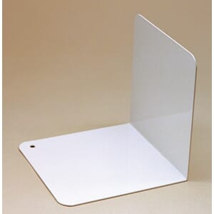 BOKSTØTTE VINKEL 12,5 CM  METALL HVIT