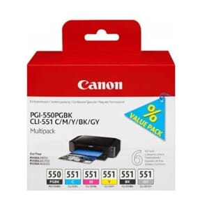 BLEKK CANON PGI-550/CLI-551 MULTI PACK PGBK/C/M/BK/GY