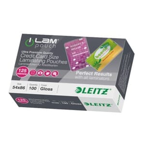 LAMINERINGSLOMME LEITZ 54x86 MM 125MY (100)