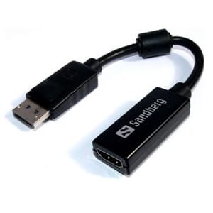 ADAPTER DISPLAYPORT HDMI CONVERTER SVART