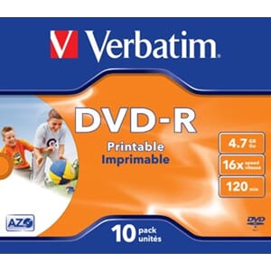 DVD-R 16X7,5GM 10 PK M/COV.
