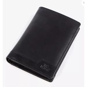 LOMMEBOK STOR SVART SKINN THE MONTE