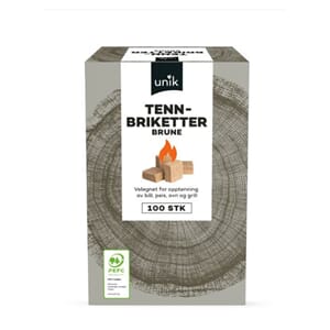 TENNBRIKETTER I ESKE 100 STK