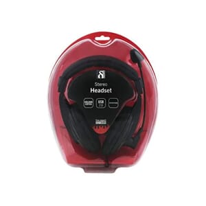 HEADSETT DELTACO USB STERIO SORT