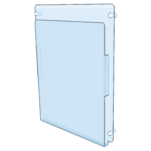 INFOHOLDER A3 VEGG M/AVSTANDSSTYKKE 15MM STÅENDE