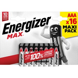 BATTERI ENERGIZER MAX ALKALISK AAA (16STK)