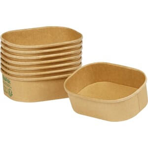 PAPIRSKÅL BRICKBROWN 150ML BIOPAK (50 STK)