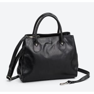 HÅNDVESKE MEDIUM SORT SKINN THE MONTE