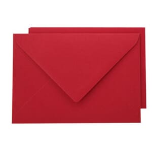 KONVOLUTT OG KORT A6 10 STK RØD