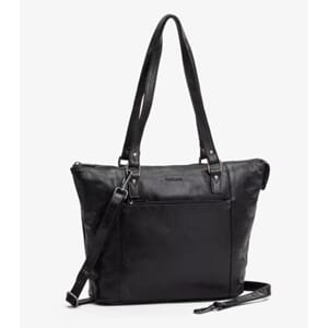 HÅNDVESKE MEDIUM SORT SKINN THE MONTE