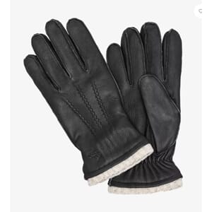 HERREHANSKE SORT STR 8,5 HJORTESKINN HANDSKKOMPANIET