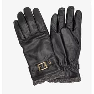 DAMEHANSKE SORT STR 8 SKINN GEITENAPPA HANDSKKOMPANIET