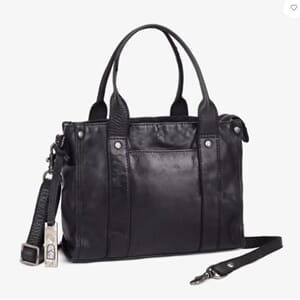 HÅNDVESKE VINTAGE SORT SKINN HOUSE OF NORDIC