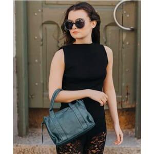 HÅNDVESKE VINTAGE PETROL SKINN HOUSE OF NORDIC